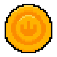 pixel crown coin