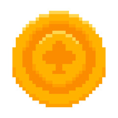 Obraz premium pixel club coin
