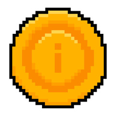 Obraz premium pixel coin
