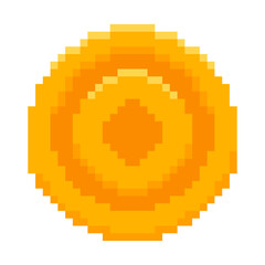 Fototapeta premium pixel diamond coin