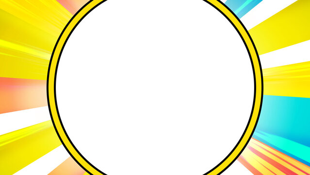 集中線、漫画、黄色、光、横線、効果線、レーヨン、イラスト、サマータイム、紙吹雪