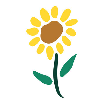 hand drawn sunflower