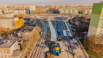 PRzebudowa skrzyżowania widoczna z lotu ptaka © rozentuzjazmowany