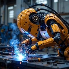 산업용 로봇 용접 금속