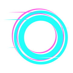 glitch circle frame