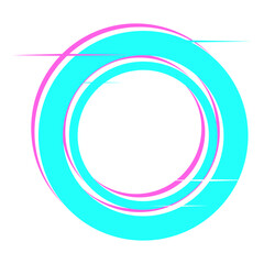 glitch circle frame