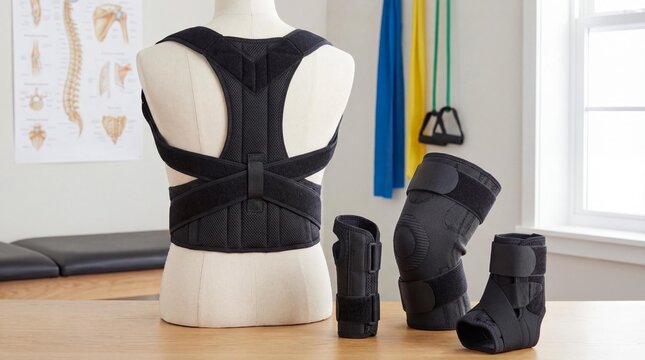 Posture corrector brace and orthopedic supports for spinal alignment