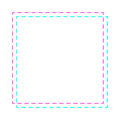 glitch dashed frame
