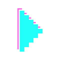 Obraz premium glitch pixel arrow