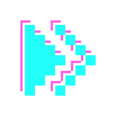 Fototapeta premium glitch pixel arrow