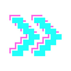 Obraz premium glitch pixel arrow