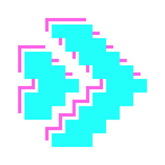 Fototapeta premium glitch pixel arrow