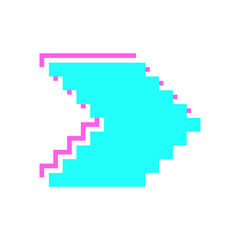 Fototapeta premium glitch pixel arrow