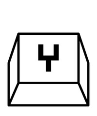 Fototapeta premium line alphabet keycap