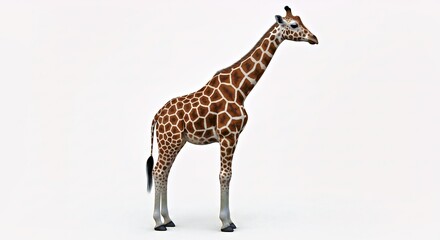 Naklejka premium giraffe on white