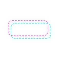 neon glitch dashed frame