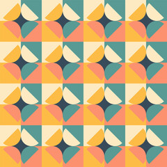 Seamless pattern with geometric shapes.