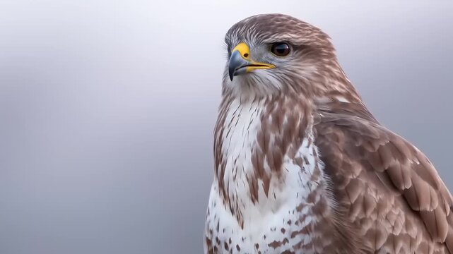Close up of a majestic bird of prey against a blurred background