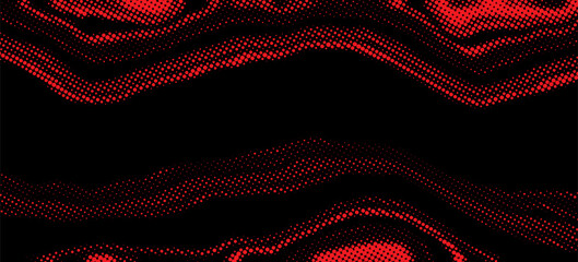An abstract red and black halftone streak background image.