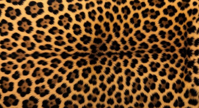 Full frame leopard print pattern background. Classic cheetah skin design for apparel and decoration. Vibrant spotted texture representing safari wildlife and feline elegance