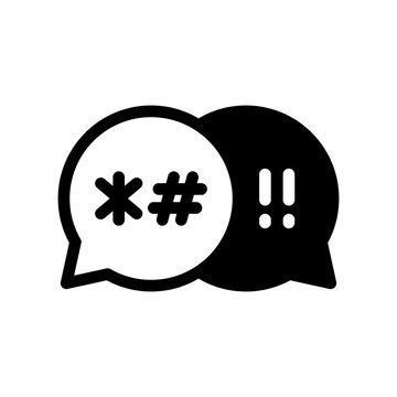 Swear icon, vector, illustration
