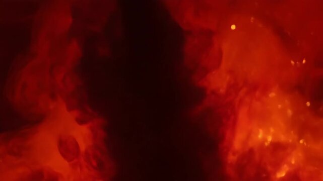 Inferno: Intense Fire with Smoke, creating a fiery hellscape. Intense heat and danger portrayed in bright orange and red colors.