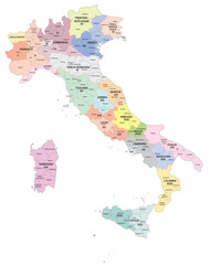 Map of electoral districts in Italy