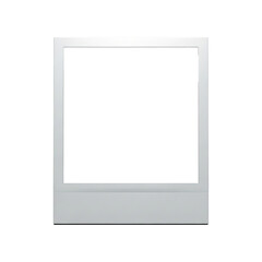 Blank Instant Photo Frame Isolated on White Background.