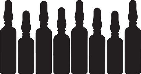 Bottle Silhouette Vector Set | Minimal Beverage Bottle Icons