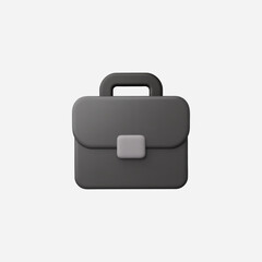 3d Realistic Briefcase icon vector illustration