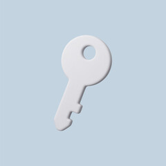 key on white background