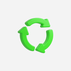 3d Realistic Recycle vector illustration