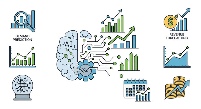 AI driven business growth and financial forecasting concepts