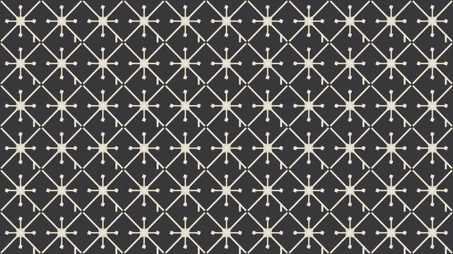 4K video black and white pattern ornamental decorative Loop footage, animated footage motion graphic illustration design