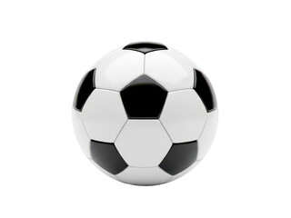 Fototapeta premium Classic black and white soccer ball isolated on transparent background