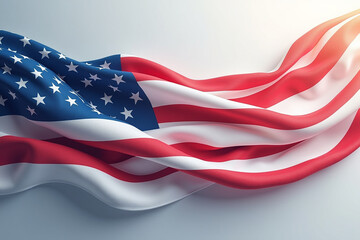 Celebrating presidents day with patriotic american flags Background