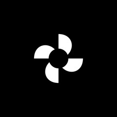 wind turbine on black background