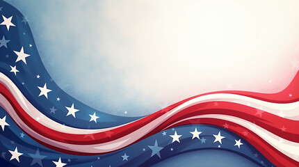 Celebrating presidents day with patriotic american flags Background