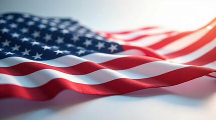 Celebrating presidents day with patriotic american flags Background