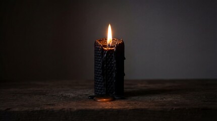 Black Wax Candle Minimal Luxury Dark Aesthetic