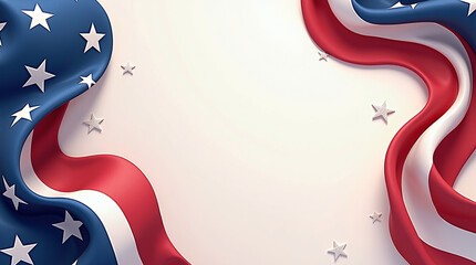 Celebrating presidents day with patriotic american flags Background