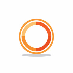 Stylish Circle Logo Design with Slices of Orange and Red Creating a Modern Emblem