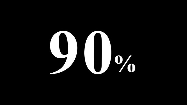 abstract 90 percent animation on black background.