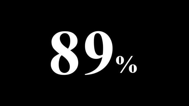 abstract 89 percent animation on black background.