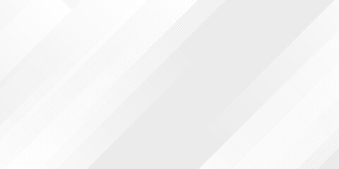 White abstract background with line pattern, banner design. Vector 16:9