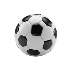 Fototapeta premium Classic black and white soccer ball isolated on transparent background