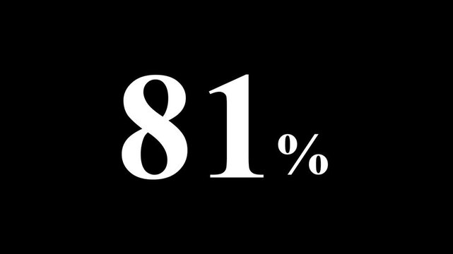 abstract 81 percent animation on black background.