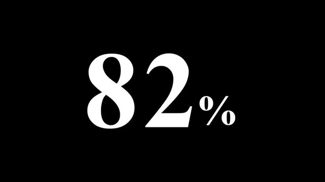 abstract 82 percent animation on black background.