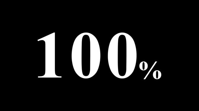 abstract 100 percent animation on black background.