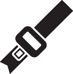 Fototapeta premium Safety seatbelt icon symbol for vehicle security and protection purposes in daily life situations